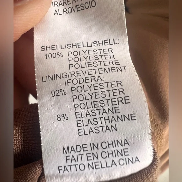 HALSTON Heritage Women’s Long Sleeve Gold Draped Dress size 2 - Picture 7 of 7